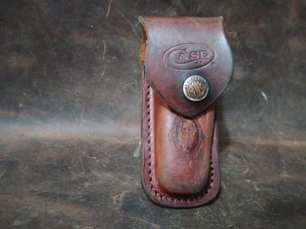 Vintage Case XX 5-Dot Smooth Pakkawood Handle Lock Back Pattern # P10051 L SSP w/Orig leather sheath[Used – Mint Cond.] Case XX™