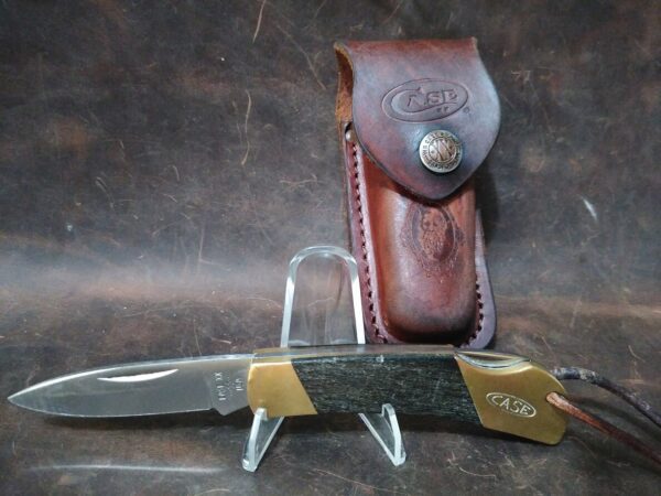 Vintage Case XX 5-Dot Smooth Pakkawood Handle Lock Back Pattern # P10051 L SSP w/Orig leather sheath[Used – Mint Cond.] Case XX™