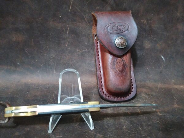 Vintage Case XX 5-Dot Smooth Pakkawood Handle Lock Back Pattern # P10051 L SSP w/Orig leather sheath[Used – Mint Cond.] Case XX™