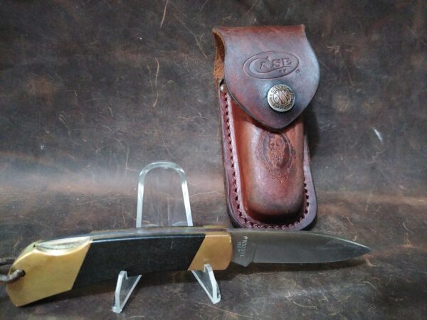 Vintage Case XX 5-Dot Smooth Pakkawood Handle Lock Back Pattern # P10051 L SSP w/Orig leather sheath[Used – Mint Cond.] Case XX™