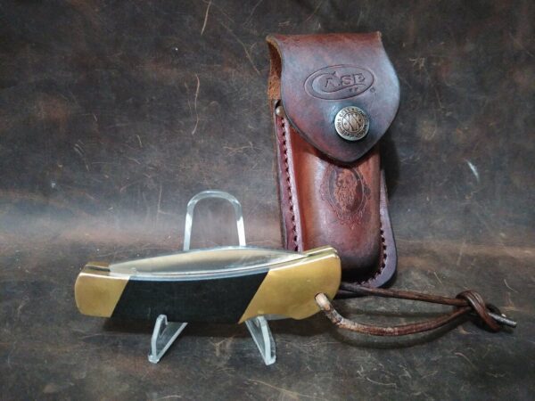 Vintage Case XX 5-Dot Smooth Pakkawood Handle Lock Back Pattern # P10051 L SSP w/Orig leather sheath[Used – Mint Cond.] Case XX™