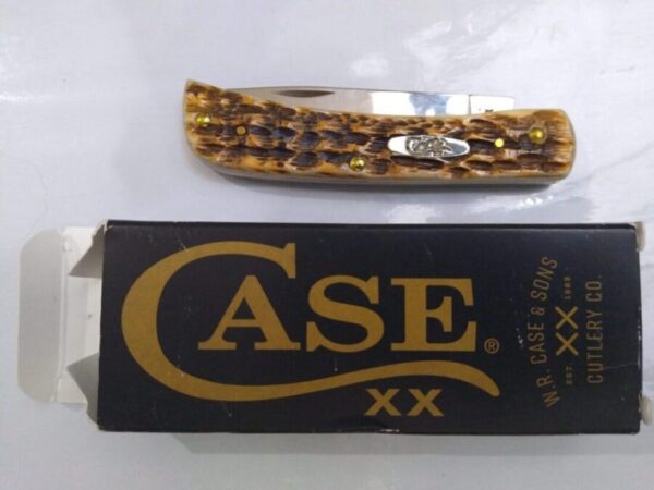 Case XX Amber Bone Peach Seed Jig Sod Buster Jr. 00245 – NOS in Original Packaging[Unused – Pristine Mint Cond.] Case XX