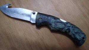 Mossy Oak ProHunter Gut Hook Knife, Spine-Lock single blade folding hunter[Used – Good Cond.] Everyday Carry[EDC]