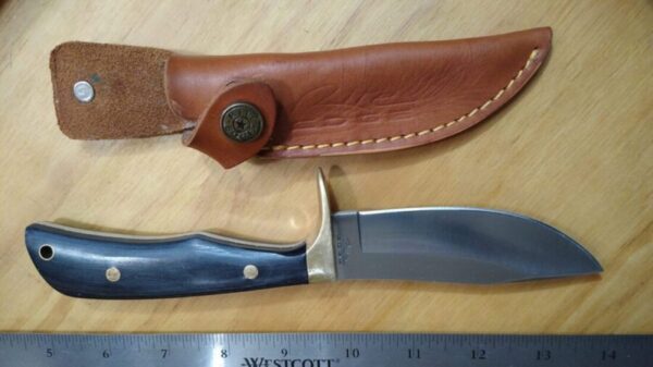Rite Edge 9″ Hinterland Fixed Blade Outdoor Hunter Knife with Leather Sheath [Used – Like New Cond.]. Everyday Carry[EDC]