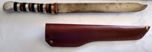 Rare Simonds Molybdenum Carving Knife with Acrylic Handle, with new leather sheath[Used – Near Mint Cond.] Chef Knives