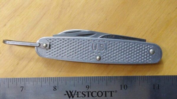 Vintage Camillus US 1987 multi-tool, 4 blade military camp knife with Bail[Used – Excellent Cond.] Camp Knives