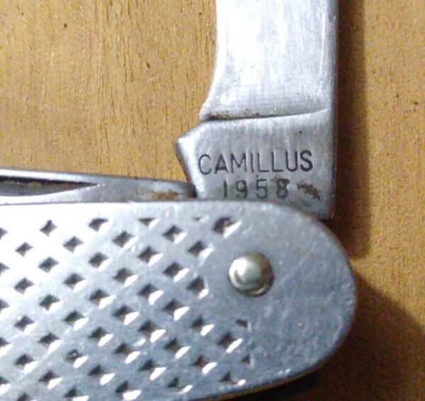 Vintage Camillus US 1958 multi-tool, 4 blade military camp knife with Bail[Used – Very Good Cond.] Camp Knives