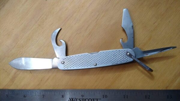 Vintage Camillus US 1987 multi-tool, 4 blade military camp knife with Bail[Used – Excellent Cond.] Camp Knives