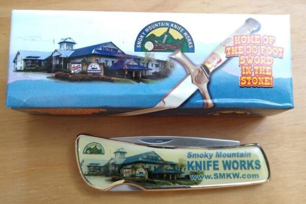 Smoky Mountain Knife Works Branded Single Blade Folder with Spine-Lock[New-Unused] Collectible Knives