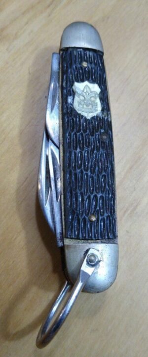 Vintage Imperial Boy Scouts Badge Multi-blade folding pocket knife w/Bail[Used – Mint Cond.] Camp Knives