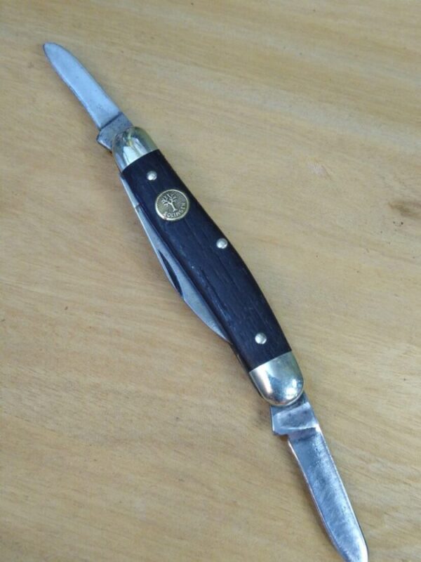Vintage Böker Solingen Germany Tree Brand, 3 Blade Medium Stockman Pocket Knife w/horn handle [Used – Mint Cond.] Böker