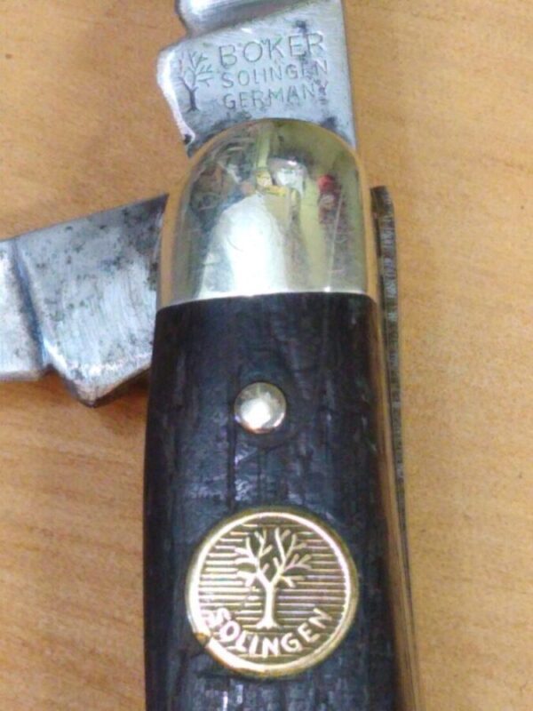 Vintage Böker Solingen Germany Tree Brand, 3 Blade Medium Stockman Pocket Knife w/horn handle [Used – Mint Cond.] Böker