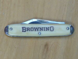 Vintage Browning Knife 2 Blade folding Jack-knife, Made in USA – Very Rare Promo. [Used – Pristine Mint Cond.] Browning Knives