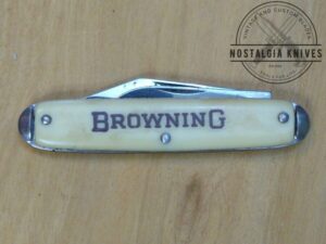 Vintage Browning Knife 2 Blade folding Jack-knife, Made in USA - Very Rare Promo. [Used - Pristine Mint Cond.]