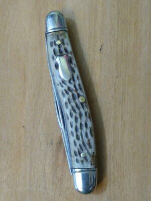 Vintage Old John Primble Belknap HDW & MFG Co. Stockman 3 Blade Pocket Knife – Toothpick Shaped Blades[Used – Good Cond.] Collectible Knives