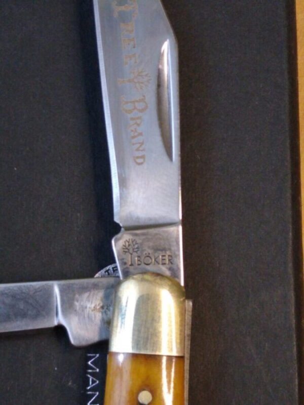 Böker Solingen Tree Brand Jigged Bone Handle, 3 Blade Stockman Knife in Orig. Packaging [Unused – Pristine Cond.] Böker