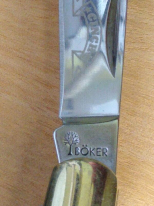 Böker Solingen Cinch Tree Brand Jigged Bone Handle, 3 Blade Stockman Knife in Orig. Packaging[Unused – Pristine Mint Cond.] Böker