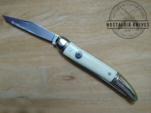 Vintage Providence Cutlery, Prov. R.I. White Handle, 7.5" Fish Knife w/Scaler and Opener[Unused - Pristine Mint Cond.]