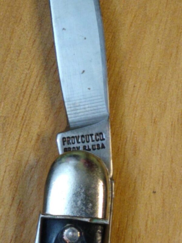 Vintage Providence Cutlery Co. Prov. RI – Medium 2 Blade Jack Knife with Smooth Black Delrin Handle Scales [Unused – Pristine Mint Cond.] Everyday Carry[EDC]