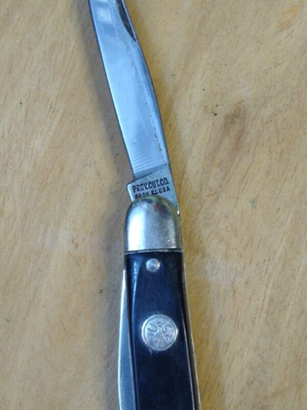 Vintage Providence Cutlery Co. Prov. RI – Medium 3 Blade Stockman Pocket Knife with Smooth Black Delrin Handle Scales [Unused – Pristine Mint Cond.] Everyday Carry[EDC]