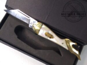 Steel Warrior Lady Boot Knife with Abalone handle in Orig. Packaging [Unused - Pristine Mint Cond.]