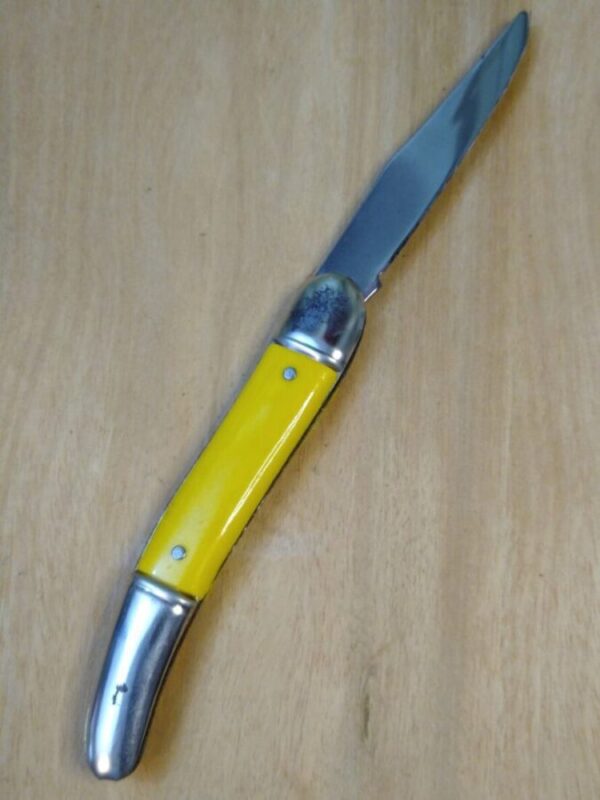 True Nostalgia – ‘The Ideal’ Vintage Sportsman Pocket Knife w/ Yellow Handle [NOS] Everyday Carry[EDC]