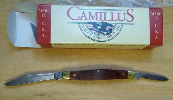 Camillus New York, USA – 2bld Pen Knife *D* 5694 Rosewood Handle in Original Box [Unused – Pristine Mint] Camillus Cutlery