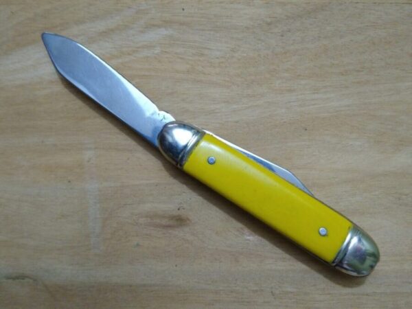 ‘The Ideal’ Vintage 3.5″ Jack Knife w/ Yellow Handle [NOS – Mint Cond.] Collectible Knives