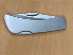 Stainless Steel Single Blade Lock-Back Folder, Made in Japan, Clip-point blade [Used- Excellent Cond.] Everyday Carry[EDC]