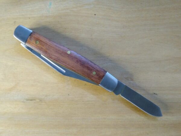 Colonial Prov. RI USA – Large 3 Blade Stockman with Wood Handle[Unused – Pristine Mint Cond.] Colonial Knives