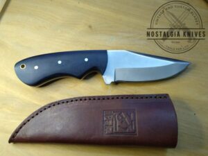 iPak D2 9" Clip-Point Fixed Blade Knife with Micarta Handle and Leather Belt Sheath [Used - Pristine Mint Cond.]