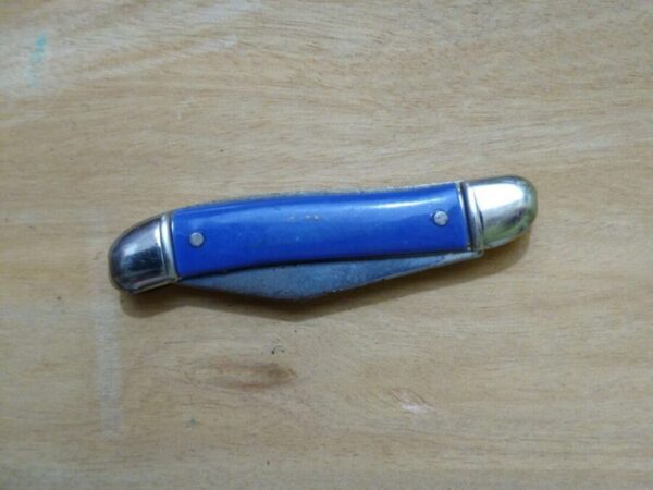 Vintage ‘The Ideal’ 2 blade Jack Knife w/ Blue Handle [Unused – Mint Cond.] Collectible Knives