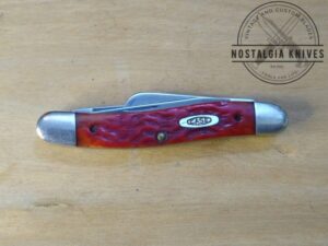 Vintage Case XX USA, Medium Red Bone Handle DR6318 SS, 1989 3 Blade Stockman Pocket Knife [Used - Mint Cond.]