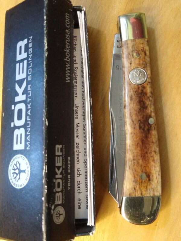 Vintage Böker Solingen 2525 Trapper – 2 blade Jack knife In Original Packaging. [Unused – Pristine Cond.] Böker