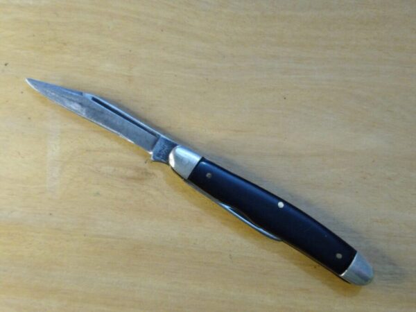 Vintage KutMaster Utica NY – 2 Blade Jack Knife with Smooth Black Delrin Handle Scales [Used – Near Mint Cond.] Everyday Carry[EDC]