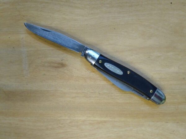 Vintage Ranger Knife, ‘Ultra Honed’ etched main blade – Medium Stockman 3 blade pocket knife [Used – Pristine Cond.] Collectible Knives