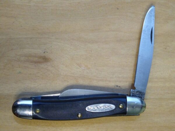 Vintage Ranger Knife, ‘Ultra Honed’ etched main blade – Medium Stockman 3 blade pocket knife [Used – Pristine Cond.] Collectible Knives