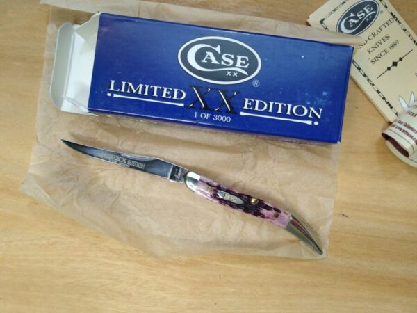 CaseXX Limited Edition -1 of 3000- Texas Toothpick Pocket Knife with Jigged Antique Bone Handle, in Original Box 610096SS – Yr2003 [Unused – Pristine Mint Cond.] Case XX