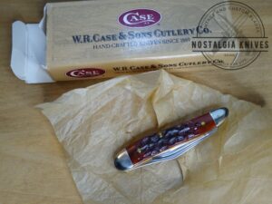 Case XX USA, 6220SS - Yr. 1999 - Chestnut Brown Peanut w/ Jigged Bone Handle , 2 Blade Jack Knife [NIB - Pristine Mint Cond.]