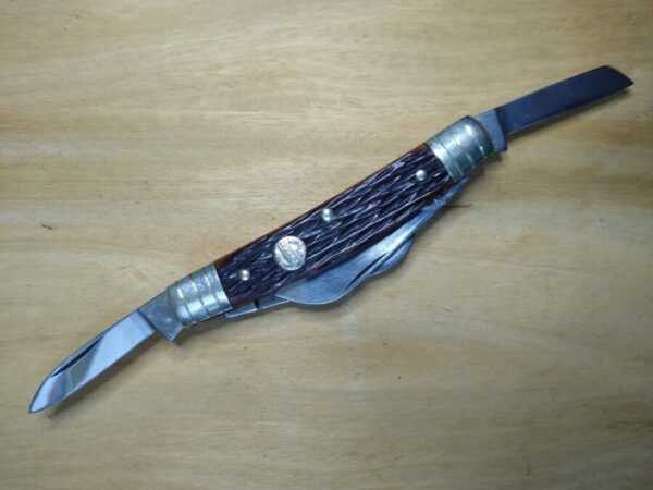 Vintage H. Boker & Co. Solingen Tree Brand, 1975 Congress 4 Blade Pocket Knife with Jigged Bone Handle[Used – Pristine Mint Cond.] Böker