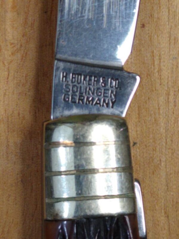 Vintage H. Boker & Co. Solingen Tree Brand, 1975 Congress 4 Blade Pocket Knife with Jigged Bone Handle[Used – Pristine Mint Cond.] Böker