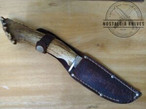 Puma IP Antler Drop Point 809029 103/RC Stag Fixed Blade with leather sheath[Used - Pristine Cond.]