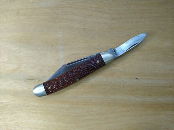 Vintage Ulster USA Jigged Bone Handle Serpentine 2 Blade Jack-knife[Used – Mint Cond.] Collectible Knives