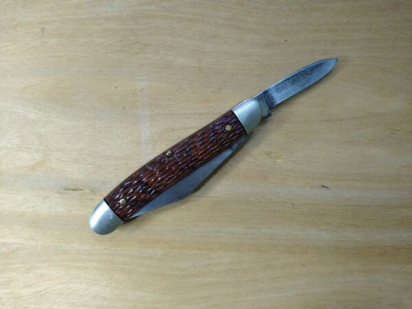 Vintage Ulster USA Jigged Bone Handle Serpentine 2 Blade Jack-knife[Used – Mint Cond.] Collectible Knives