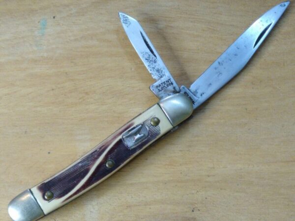 Vintage Colonial Prov. RI, Anvil Brand USA Pat. #3317996 – 2 Blade Pocket Knife [Used – Near Mint Cond.] Anvil Brand