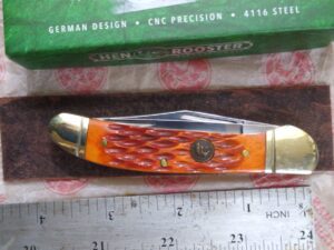 Hen & Rooster™ HRI232-BRPB Brown Bone Copperhead 4116g - 2 Blade Trapper Pocket Knife in Orig. Box[NOS - Pristine Mint Cond.]