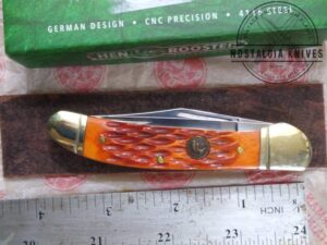 Hen & Rooster™ HRI232-BRPB Brown Bone Copperhead 4116g - 2 Blade Trapper Pocket Knife in Orig. Box[Unused-Pristine Mint Cond.]