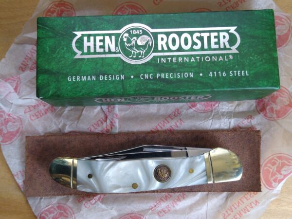 Hen & Rooster™ HRI232-CI Cracked Ice Copperhead 4116gs – 2 Blade Trapper Pocket Knife in Orig. Box[NOS – Pristine Mint Cond.] Collectible Knives