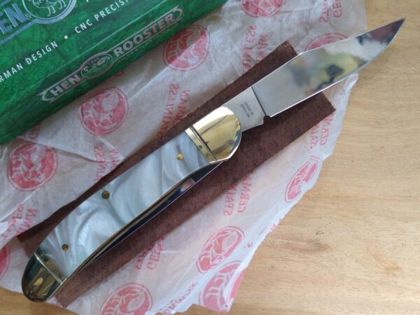 Hen & Rooster™ HRI232-CI Cracked Ice Copperhead 4116gs – 2 Blade Trapper Pocket Knife in Orig. Box[NOS – Pristine Mint Cond.] Collectible Knives