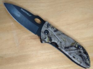 Sheffield Army Camo Green Single Blade Liner-Lock Folding Pocket Knife [Used – Mint Cond.] Everyday Carry[EDC]